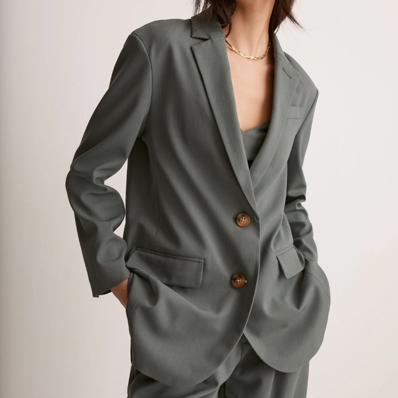 Madewell Oversized Menswear Blazer & Pleated Tapered Pants (Set) - Picture 1 of 12